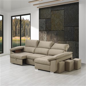 Sofá Robson Chaise (2) (Solar 11 Taupe)