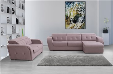 Sofá Amazónia Chaise+3L (1) Solar Rose