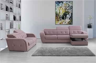 Sofá Amazónia Chaise+3L (2) Solar Rose